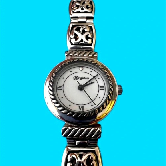 Brighton Camden 2-Tone Reversible Watch.  Black & Brown with new battery